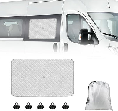Sliding Door Window Sun Shade Compatible with Ram ProMaster 2014-2026, Aluminum Film Sliding Door Window Sunshade Cover, UV Protection & Privacy Window Shield for ProMaster 2014-2026 Van Accessories