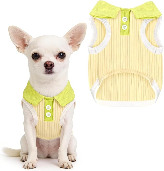 Dog Tshirts for Small Dogs Polo Shirt Stretchy Dog T Shirt Breathable Dogs Cooling Vest Sweatshirts Girl Boy Puppy Dachshund French Bulldog Frenchie Chihuahua Pet Clothes
