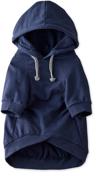 Pet Passion Rocky – The Original Lightweight Hooded Tee 100% Organic Cotton Dog Hoodie Pet Coat Sweater for All Sized Dogs, Original Navy, X-Small (5-12 lbs)
