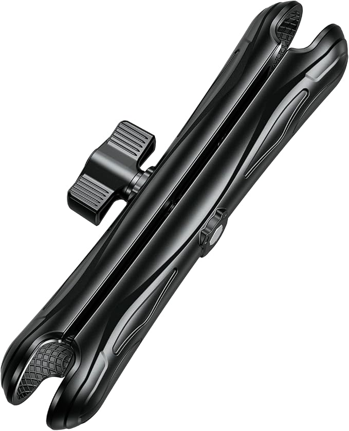 1.5" Ball Aluminum Alloy Double Socket Arm, 9.1" Length Long Arm | Compatible with RAM Mounts C Size 1.5" Ball Components, 360° Rotation, for Fish Finder Mount, Marine Electronic Mount