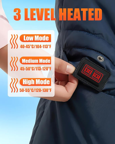 CYCYHEAT Kids Heated Blanket Battery Operated - Boys and Girls 7.4V DC Portable Cordless USB Heating Blanket for Outdoors