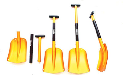 KAMINUO Portable Colorful Telescopic Aluminum Car Adjustable Extended Edition Snow Shovel (Golden)