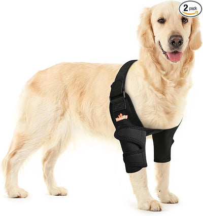NeoAlly Dog Elbow Brace Protector Pads for Canine Elbow and Shoulder Support Elbow Hygroma, Dysplasia, Osteoarthritis, Elbow Calluses, Pressure Sores and Shoulder Dislocation - S Pair