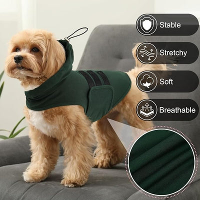 Dog Calming Vest, Dog Anxiety Vest with Ear Wrap to Reduce Noise Stress, Anxiety Jacket for Dogs, Dog Compression Shirt Anxiety for Separation, Fireworks, Vet Visits (DarkGreen, M)