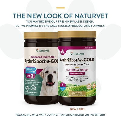 NaturVet ArthriSoothe Gold Tablets Time Release, 120 Pills