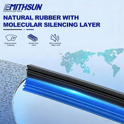 EMITHSUN® Windshield Wipers: Wiper Blades Replacement for Honda CRV CR-V 2023-2025 - Streak-Free & Quiet Visible Clarity While Driving - Exact Replacement for Honda Cars (3 Pack - 24"+19"+10")