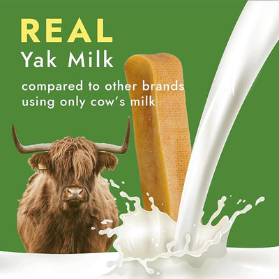 William Hunter Yak Cheese Himalayan Dog Chews - Long Lasting 100% Natural High Protein Dental Dog Chews for Aggressive Chewers (Medium 1 Pack)