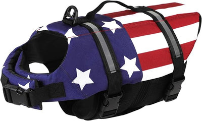 Doglay Dog Life Jacket for Swimming and Boating, Adjustable Puppy Life Vest with Reflective Stripes, Superior Buoyancy Pet Swimming Vest for Small Medium and Large Dogs