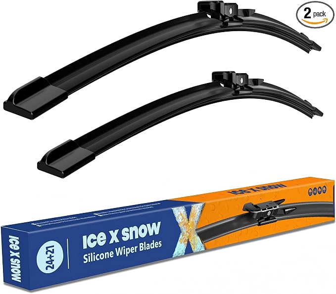 24"+21" Silicone Windshield Wiper Blades Replacement for Chevrolet Chevy Traverse 2017-2009 Buick Lucerne 2011-06 Pontiac G6 GMC Acadia 2016-2007 Oem Quality Windshield Wipers (Pack of 2)