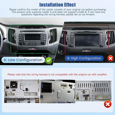 [4G+128G] Android 15 Car Radio for Kia Sportage 2010-2016 Car Stereo with Wireless Carplay/Android Auto, 9 Inch HD Touchscreen with GPS Bluetooth WiFi FM/RDS EQ SWC Backup Camera MIC