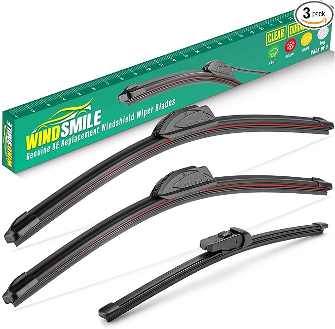 26" 16" 11" Windshield Wiper Blades Replacement for Hyundai Santa Fe 2024 2025 Premium All Weather Front Rear Wipers Set - OEM Quality (Pack of 3)