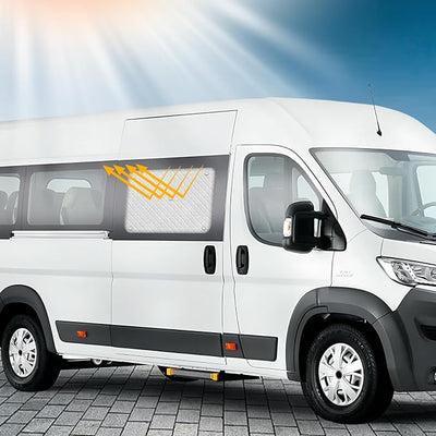 Sliding Door Window Sun Shade Compatible with Ram ProMaster 2014-2026, Aluminum Film Sliding Door Window Sunshade Cover, UV Protection & Privacy Window Shield for ProMaster 2014-2026 Van Accessories