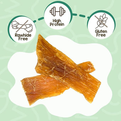 Nature Gnaws Beef Paddywack Tendons for Dogs 5-6" (10 Count) - Long Lasting for Aggressive Chewers - Natural Beef Dog Chew Bones - Rawhide Free