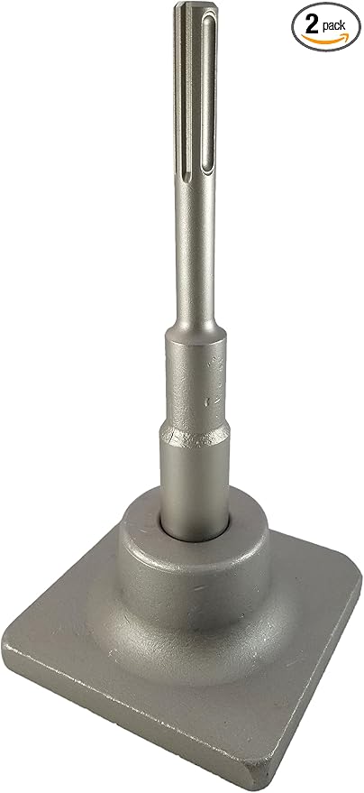 Champion Chisel, 6" x 6" SDS Max Tamping Pad and Shank/Backfill Tamping and Surface Tamping Tool