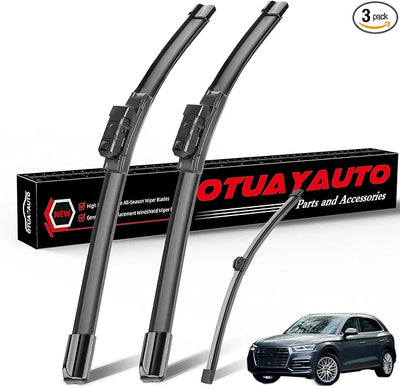 OTUAYAUTO Windshield Wiper Blades - Replacement for Audi Q5 2009-2017,SQ5 2014-2017,RS Q3 2021-2022, Front and Rear Wipers Set, Top Lock - 24"+20"+13" (Pack of 3)