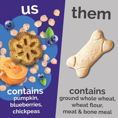 Fruitables Skinny Mini Dog Treats, Healthy Pumpkin Treat for Dogs, Low Calorie & Delicious, Puppy Training, No Wheat, Corn or Soy, Made in the USA, Pumpkin & Berry Flavor, 20oz