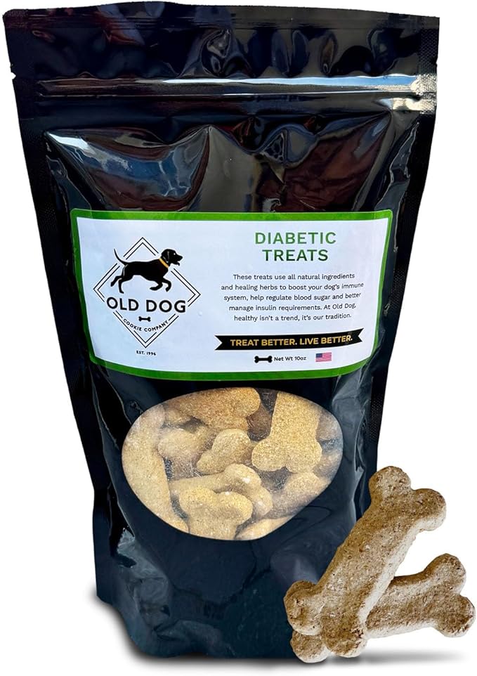 All Natural Diabetic Dog Treats – Vet Approved Dog Snacks | Best Healthy Chews for Dogs, Top Treat for Dogs | Low Glycemic, Supports Healthy Blood Sugar | 10 oz