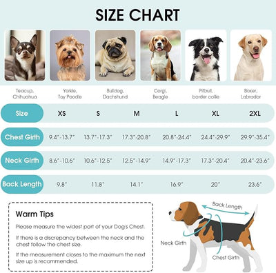Queenmore Dog Winter Coat, Fleece Puffer Dog Down Vest, Cold Weather Pet Jacket for Dogs, Waterproof Reflective Reversible Dog Sweater Clothes for Small, Medium and Large Dogs (Light Blue, L)