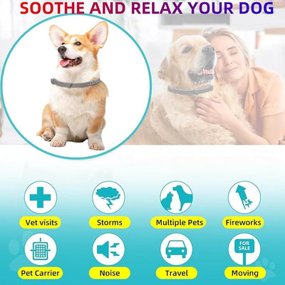 Calming Collar for Dogs 4 Packs,Dog Collars for Stress & Anxiety Relief Lasts 60 Days,Adjustable Dog Pheromone Calming Collars, Fit Small, Medium, and Large Dogs (25'' Length)