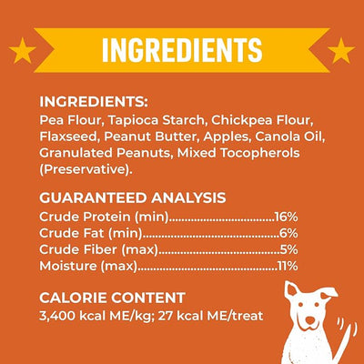 Cloud Star Wag More Bark Less - Dog Treats - Crunchy Biscuits - Grain Free Peanut Butter & Apples - 14 oz Box