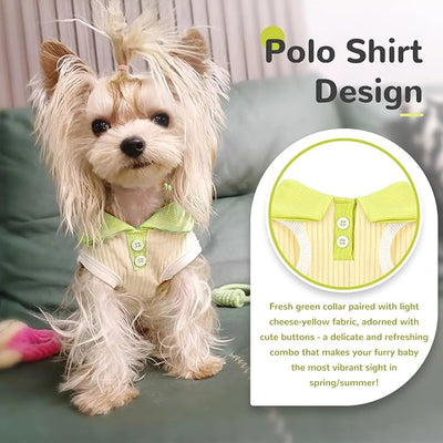 Dog Tshirts for Small Dogs Polo Shirt Stretchy Dog T Shirt Breathable Dogs Cooling Vest Sweatshirts Girl Boy Puppy Dachshund French Bulldog Frenchie Chihuahua Pet Clothes