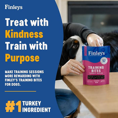 Finley's Training Treats for Puppies, Soft Turkey Dog Treats for All Dogs and Sizes, Limited Ingredient, Low Calories, 16oz, 2 Pack