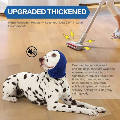 Dog & Cat Calming Hoodie – Soft Double-Layer Ear and Neck Cover for Anxiety Relief & Noise Protection, Elastic Pet Head Wrap for Grooming, Bath, Drying & Fireworks