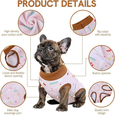 SAWMONG Recovery Suit for Dogs Female Male, Breathable Dog Onesie Body Suit After Surgery Spay Neuter, Professional Pet Surgical Suit, Substitute E-Collar Cone (Pink, XS)