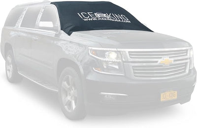 Magnetic Windshield Cover - Huge Size Fits Any Car, Truck, SUV, Van or Automobile - Keeps Ice & Snow Off Exterior Auto Snow Windshield Cover with Magnetic Edges