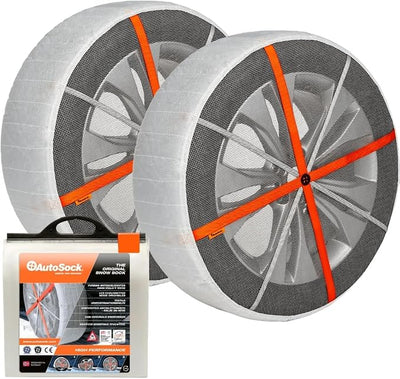 AutoSock Passenger Vehicle Snow Socks for Tires, HP860 - Car Sock Tire Traction Device for Snow, Ultimate Chain Alternative for Cars, SUVs & Pickup Trucks, Pack of 2