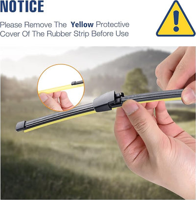 13" Rear Wiper Blade Replacement for Volkswagen Jetta 2014-2009 Tiguan 2017-2009 Golf V Variant 2014-2009 Golf V Variant 09-07 Golf V 08-03 Golf City/Golf Wagon Rear Windshield Wiper Blade