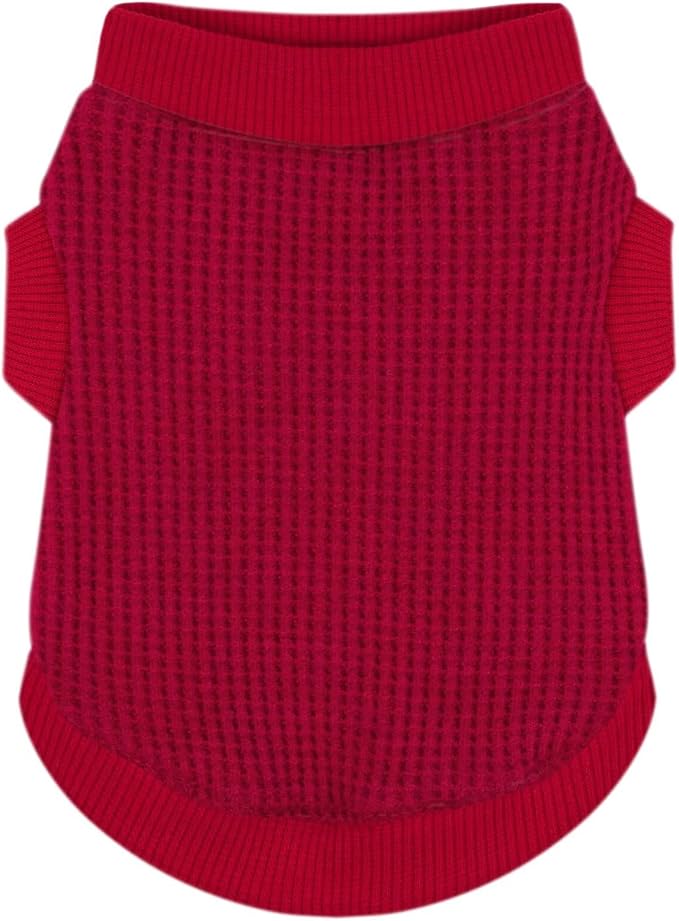 Cozy and Functional Dog Shirts for Small Puppies: Stretchable Wine Red Attire with Easy-On Design, Ideal for Chihuahuas and Yorkies - Enhance Comfort and Playfulness on Chill Days Large