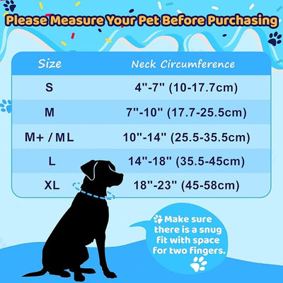 Grand Line Donut Inflatable Collar for Dogs and Cats, Soft Recovery Dog Cone After Surgery, Protective Pet Neck Cone for Small, Medium, Large Dogs, Not Block Vision (Blue, M)