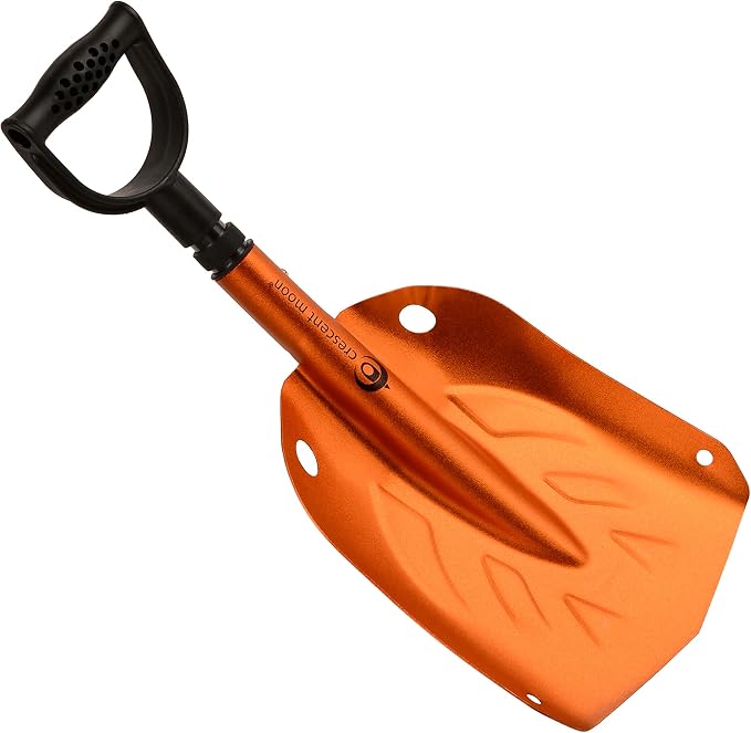 Crescent Moon Collapsible Snow Shovel for Car & Adventures - Portable Avalanche Shovel, Multi-Use Design for Camping, Emergencies, Backcountry Backpack Adventures, ATVs, Snowmobiles & Ice Fishing