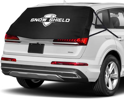 IC ICLOVER Rear Windshield Cover for SUVs and Trucks, 600D Rear Window Cover to Reduce Scraping, All Weather Back Window Cover for Ice & Snow, Car Windshield Frost Cover with Secure Hooks for Snug Fit