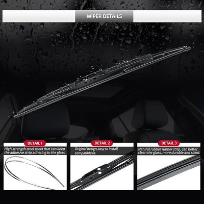 Rear Windshield Wiper Blade and Arm for Buick Envision 2016-2020 | OEM Replacement Back Wipers Arm Blade Quiet and Streak-Free Assembly All-season Automotive Parts Accessories