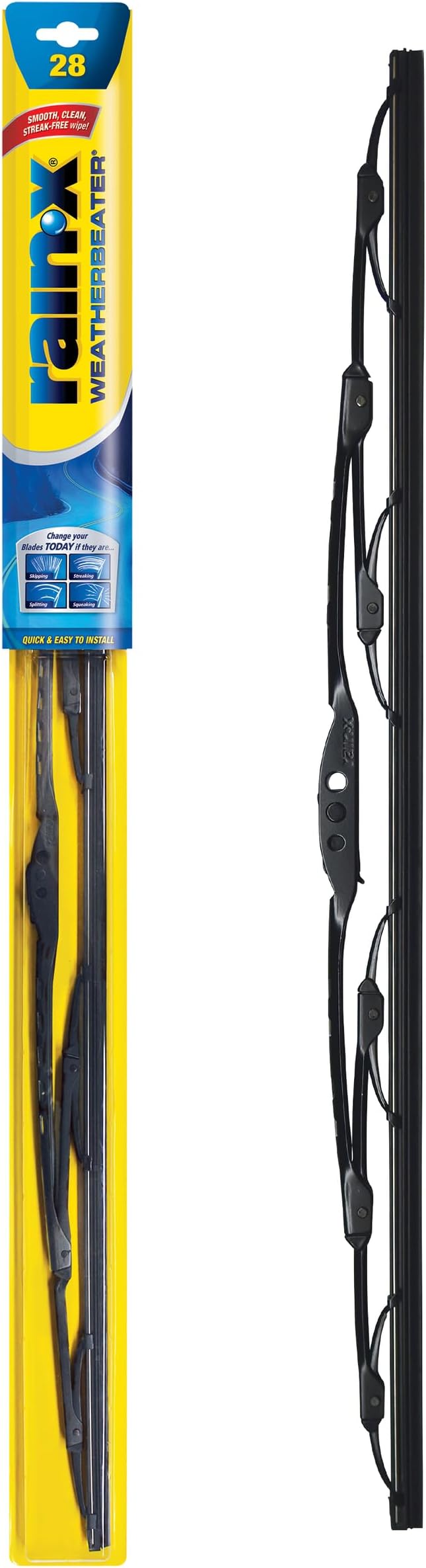 Rain-X RX30228 WeatherBeater Wiper Blades, 28" Windshield Wipers (Pack Of 1), Automotive Replacement Windshield Wiper Blades That Meet Or Exceed OEM Quality And Durability Standards