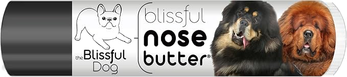 Tibetan Mastiff Nose Butter for Dry, Cracked Skin, Lick-Safe Dog Nose Balm with Moisturizing Shea Butter, Almond, Olive, and Essential Oils, Pet Supplies, Uncented, 0.15 oz.