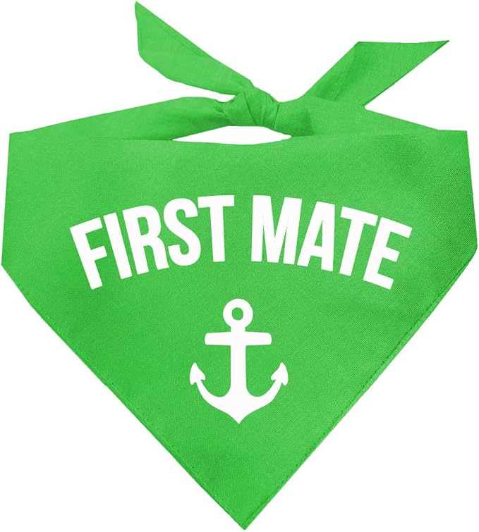 First Mate Dog Bandana (Lime Green, XS 264)