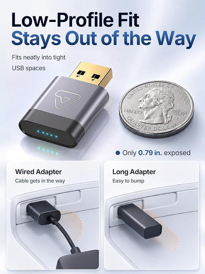 Wireless CarPlay Adapter for Apple Daily Commute, Wired to Wireless | Ultra Mini, Cooling Design, Fast Stable Connection, Easy to Set Up, USB C/A, Bluetooth 3s Reconnect, Maps Music Calls