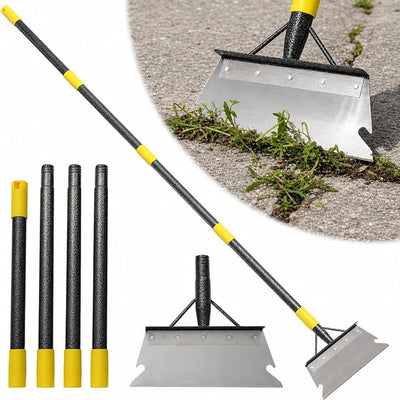 Garden Flat Shovel,60” Ice Scraper,Snow Shovel for Driveway, Stainless Steel Multifunctional Cleaning Shovels Chopper Floor Scraper for Outdoor Walkway Car Snow Ice Weeds Moss Removal