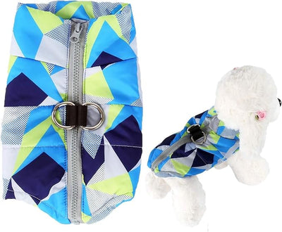 Winter Waterproof Windproof Dog Jacket - Warm Vest Coat for Small & Medium Dogs - Not Suitable for Big Dogs - Blue XX-Small