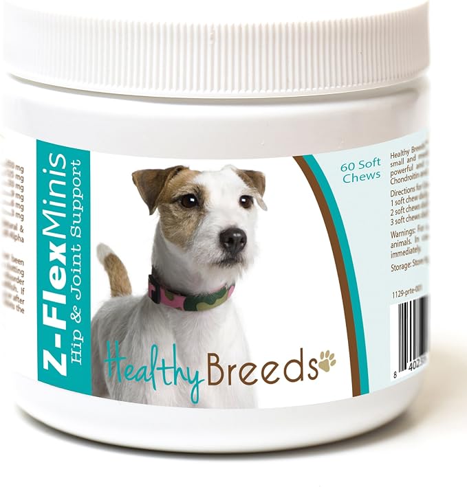Healthy Breeds Parson Russell Terrier Z-Flex Minis Hip and Joint Support Soft Chews 60 Count