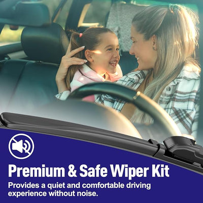 AJK Wiper Blades for Hyundai Elantra 2017-2020 | Front, 2-Piece, OEM, Conventional