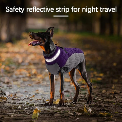 Small Dog Coat,Dog Jackets for Small Dogs,Warm Winter Jacket, Puppy Coat with Harness Built in,Waterproof Dogs Jacket,Puppy Cold Weather Coats,Pet Winter Clothes Snowsuit Shih Tzu Bichon,Purple