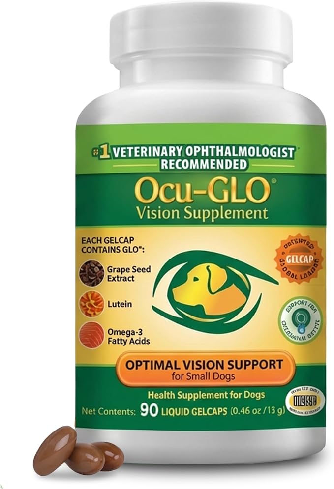Canine Vision Supplement for Small Dogs 10 lb and Under-90 Liquid Gel Caps