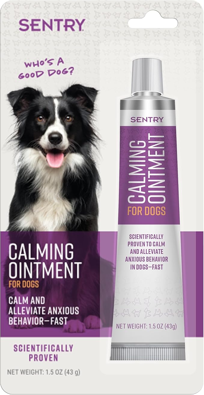SENTRY Calming Ointment for Dogs, Fast-Acting Pheromone Solution to help manage normal Stress and promote calmness and relaxation in Dogs, 1.5 oz