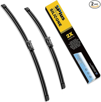 5 PLUS Premium Silicone Wiper Blades 26"+17" Front Fit Narrow Top Lock Arms | 5 PLUS Wipers Fits 2023-2026 Honda HRV, Waterproof Rain Wiping, Streak-Free Visibility, Long Lasting Harsh Weather Design