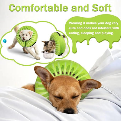 Recovery Donut Collar for Dogs & Cat,Inflatable Dog Cone Collar Alternative After Surgery,Soft Cone for Large Medium Small Dog,Adjustable Pet Neck Donut(Kiwi,XL)