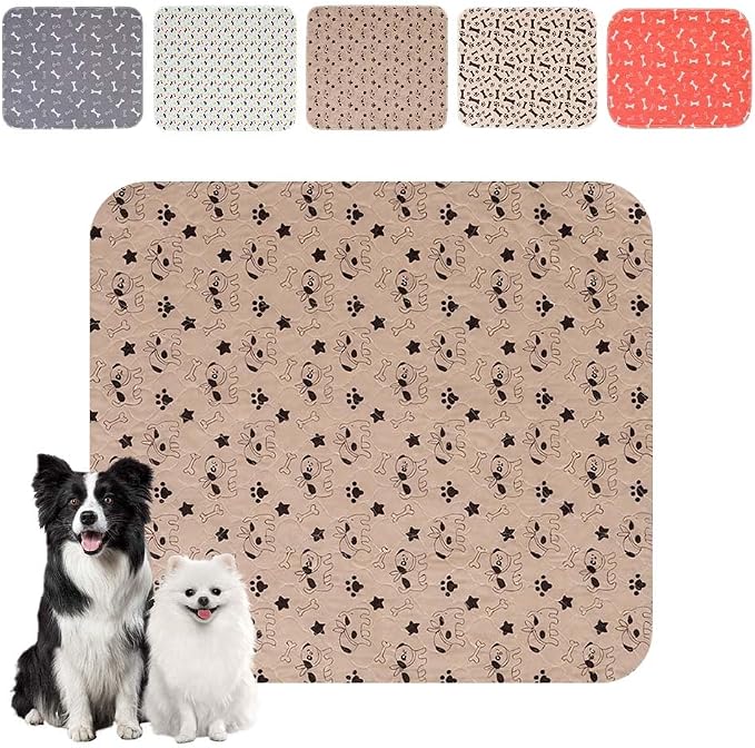 Puppy Pads for Dogs, 2026 New Washable Puppy Pads with Pheromones, Pee Pads for Dogs & Cats, Durable Leak-Proof & Anti-Slip Pet Training Pads for Home & Travel, Reusable (Brown, 27.6" x 31.5")